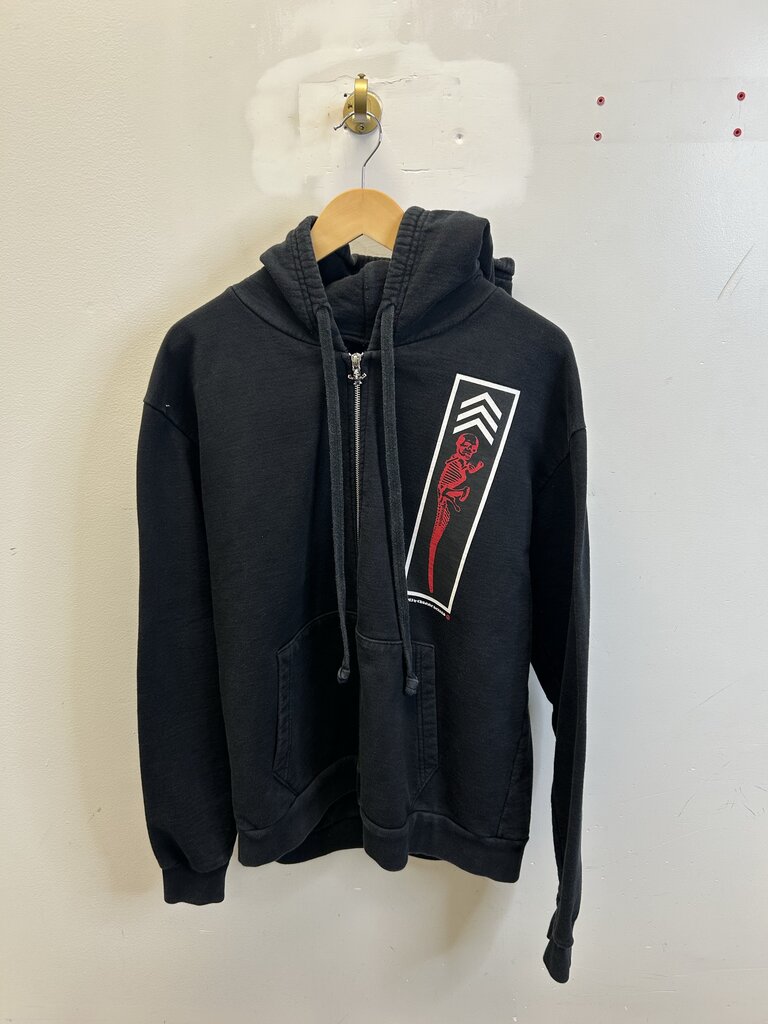Preowned Chrome Heart FOTI Black Red Zip Up size M