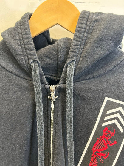 Preowned Chrome Heart FOTI Black Red Zip Up size M