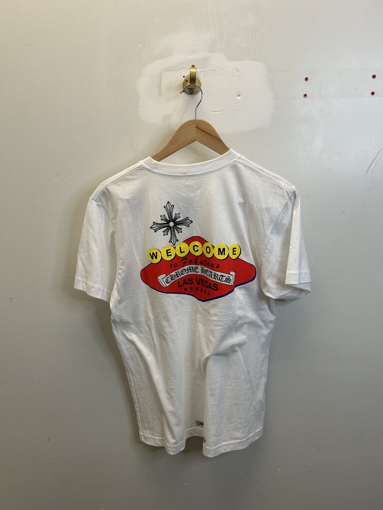 New Chreom Heart Las Vegas Logo White tee size M