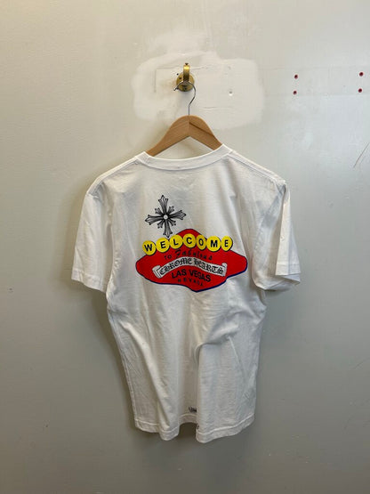 New Chreom Heart Las Vegas Logo White tee size M