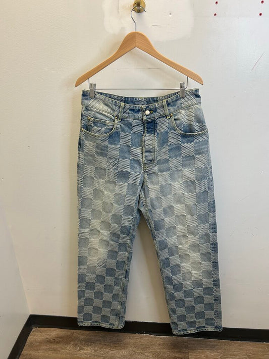 New Louis Vuitton Damier Pharrell Flair Denim Sz.34