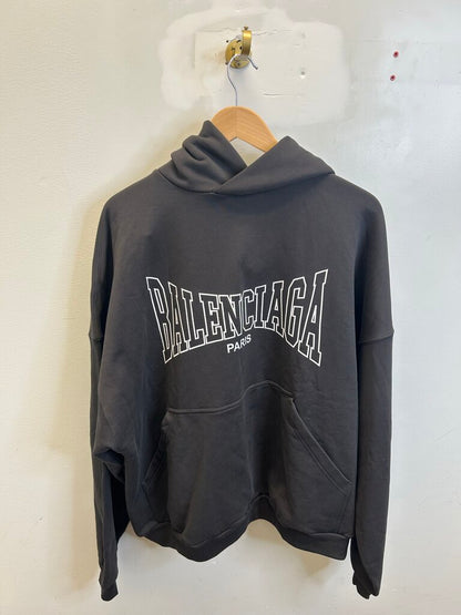 New Balenciaga Black Paris Logo Hoodie Sz.XS