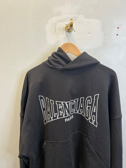 New Balenciaga Black Paris Logo Hoodie Sz.XS