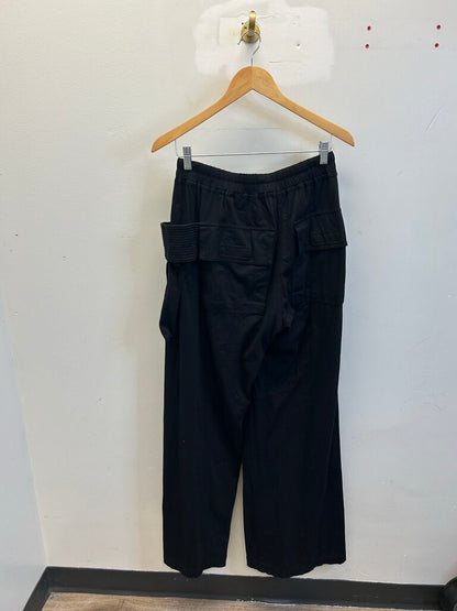 New Rick Owens Black Cargo Sweatpants Sz.Small