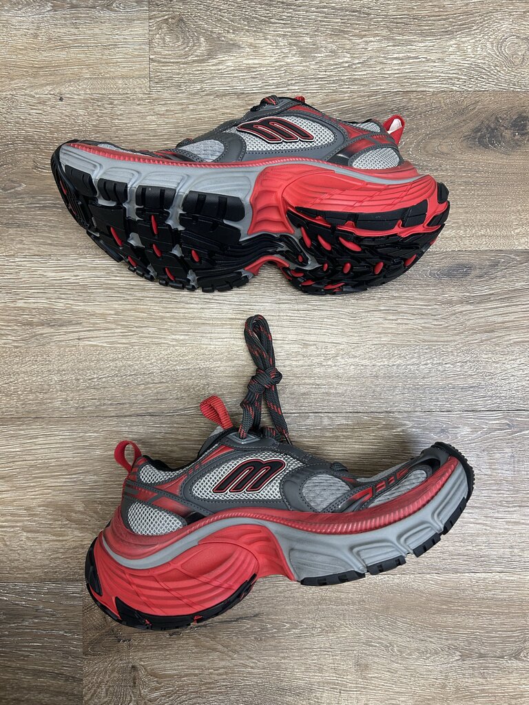 New Balenciaga Red Gray 6XL Runner Sz. 41