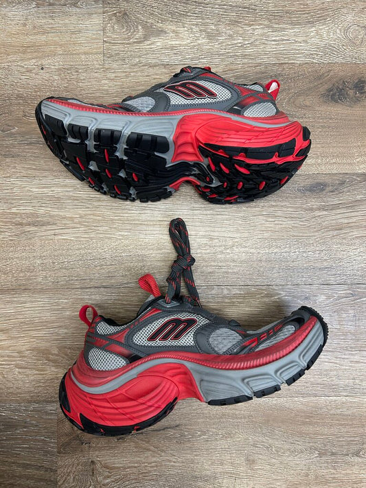 New Balenciaga Red Gray 6XL Runner Sz. 41