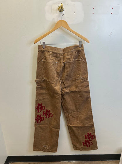 New HMDD Corduroy Brown Patch Pants size XS