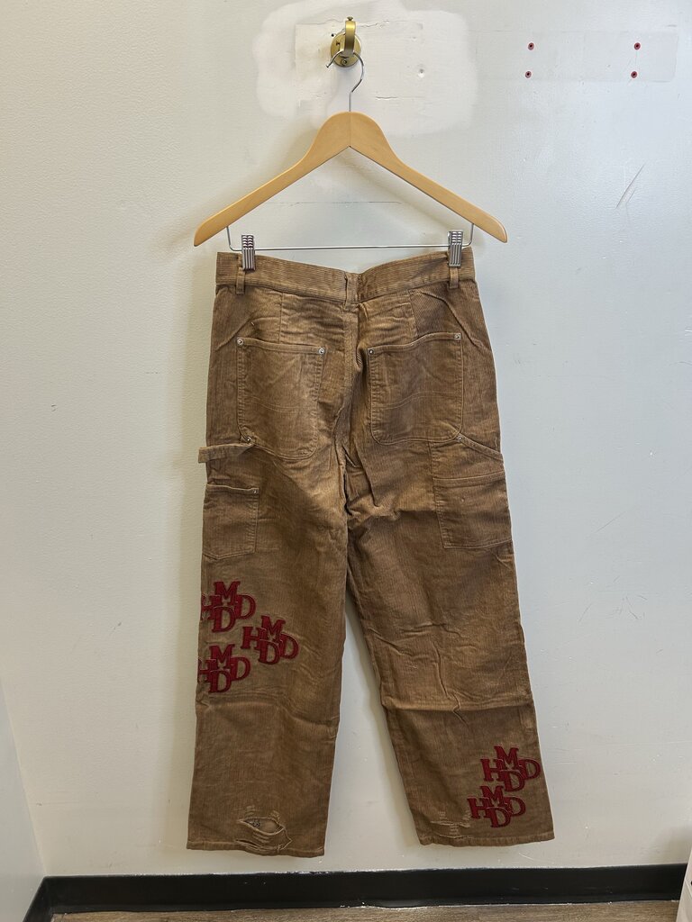 New HMDD Corduroy Brown Patch Pants size XL