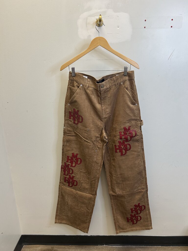 New HMDD Corduroy Brown Patch Pants size XL
