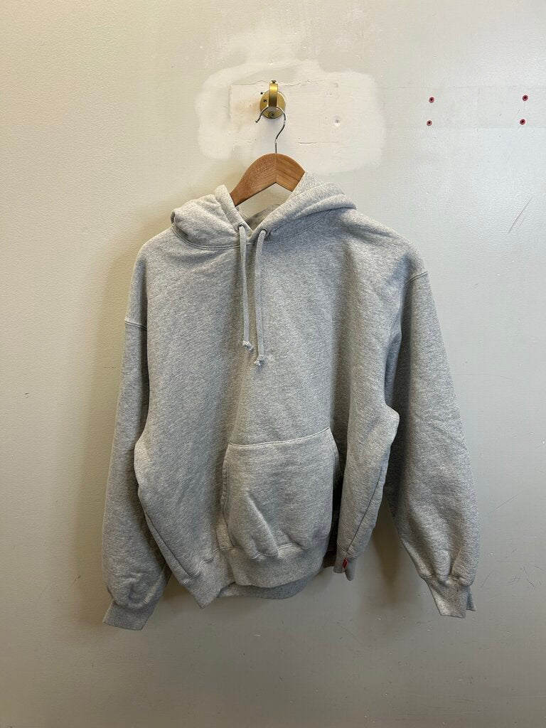 New Supreme Satin Applique Grey Hoodie Sz. Medium