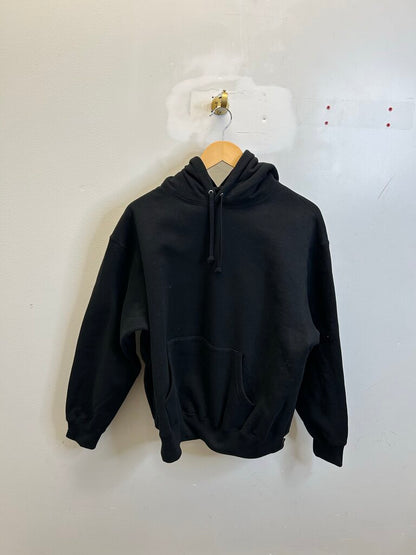 New Supreme Satin Applique Black Hoodie Sz. Large