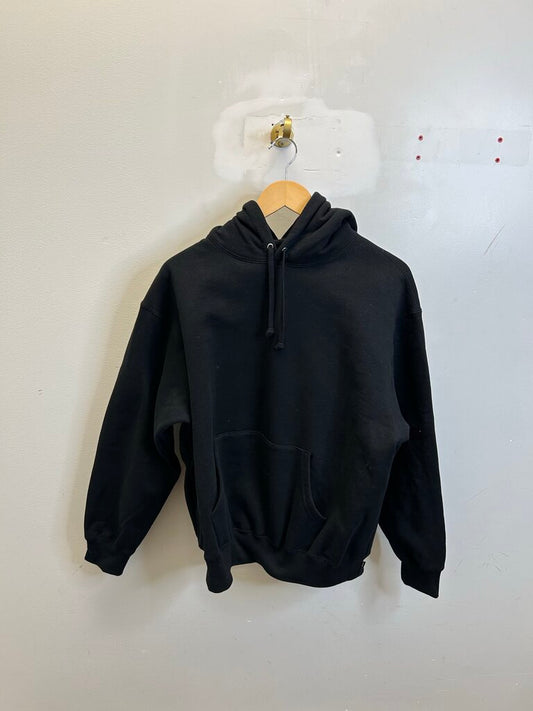 New Supreme Satin Applique Black Hoodie Sz. Large