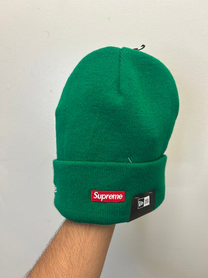 New Supreme New Era Old English Green Beanie