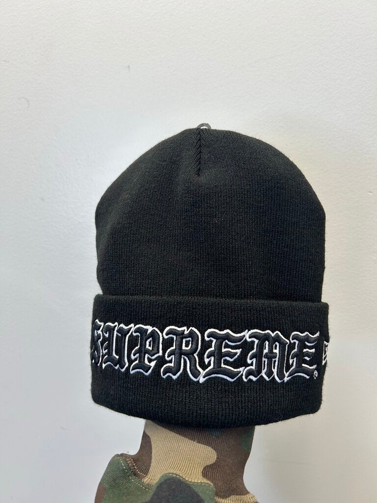 New Supreme Black Old English Beanie