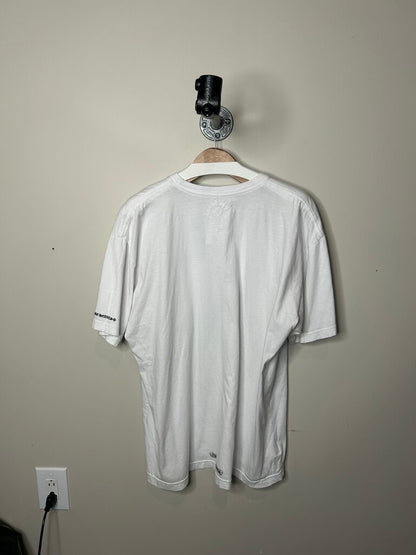 Preowned Chrome Heart Color Logo White Pocket Tee size 2XL