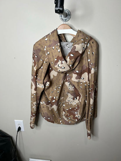 Preowned Louis Vuitton Desert Camo Brown Monogram Zip Up size 44(M/L)