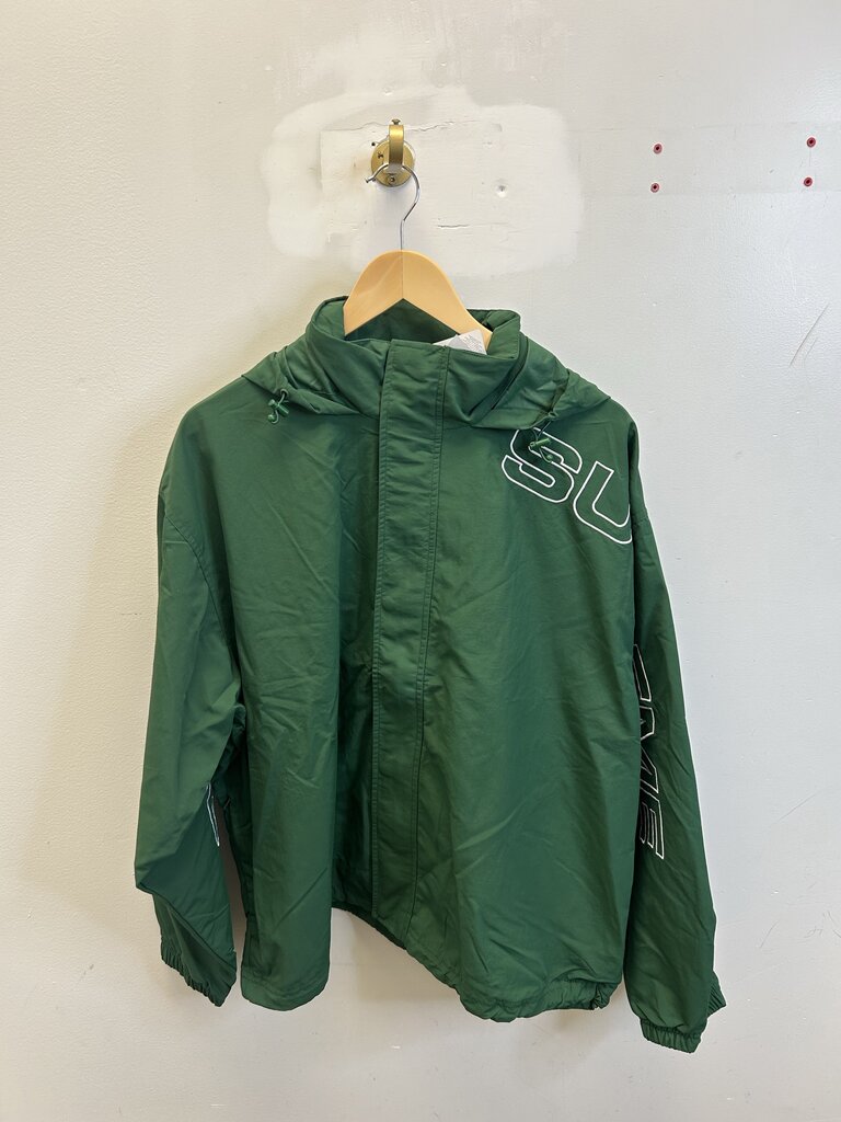 New Supreme Green Spell Out Track Jacket size L