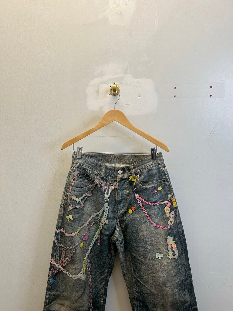 Preowned Acne Pink Chain Denim size 30