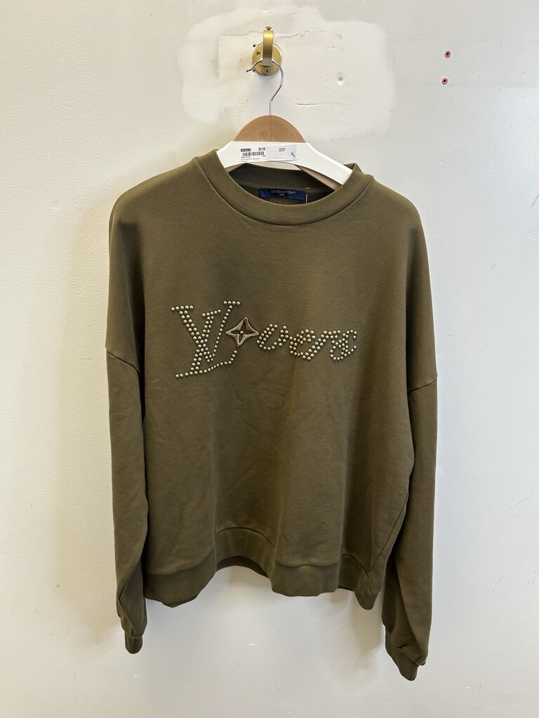 Preowned Louis Vuitton Pharrell Olive Crewneck size XL