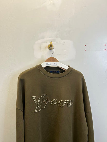 Preowned Louis Vuitton Pharrell Olive Crewneck size XL