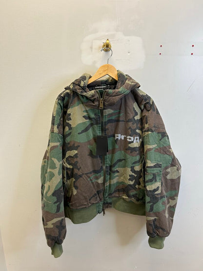 New Gv Gallery Camo Bomber Jacket Size Large