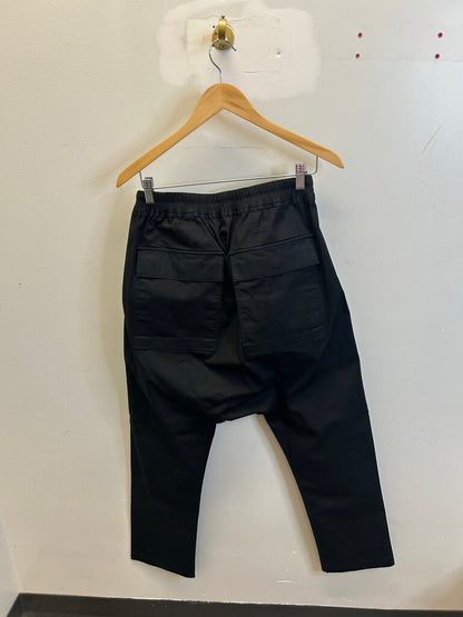 Preowned Rick Owens Black Drop Crotch Cargo Sz.S/M