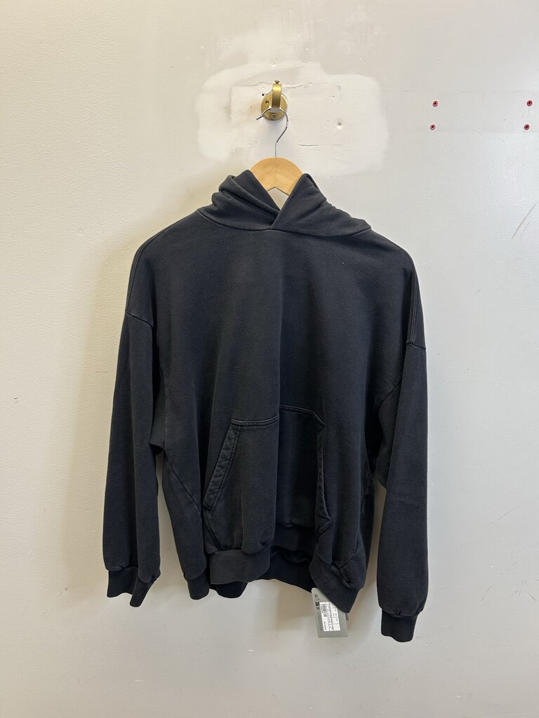 New Balenciaga Back Logo Black Faded Hoodie size S