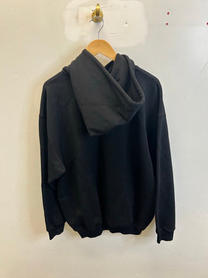 New Balenciaga Black White Chest Logo Hoodie size XL