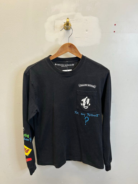 Preowned Chrome Heart Matty For Any Request Black L/S size S
