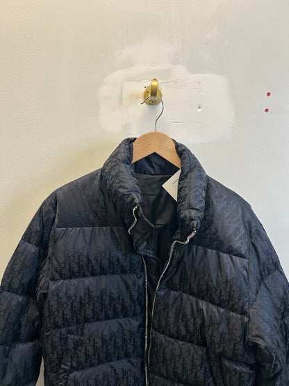 Preowned Dior Oblique Black Puffer size 46(S/M) (ZIPPER FLAW)