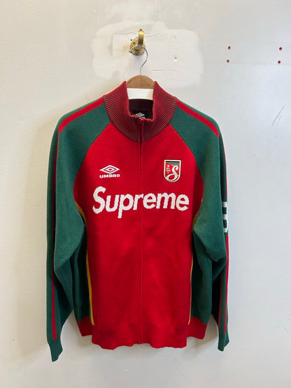 New supreme Umbro Red Green Sweater Zip Up size XL