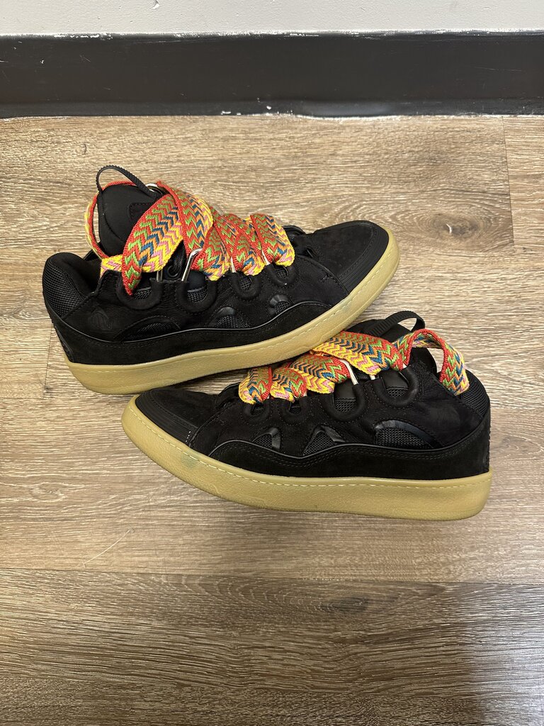 Preowned Lanvin Curb Sneaker Black Gum Bottom size 43 (no insoles)