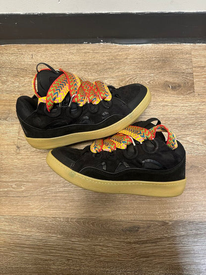 Preowned Lanvin Curb Sneaker Black Gum Bottom size 43 (no insoles)