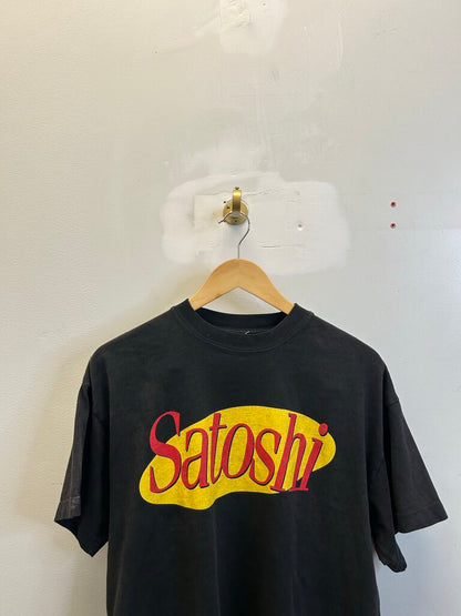 Preowned Satoshi Yellow Red Logo Tee Size Small