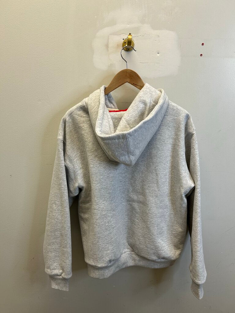 New Supreme Grey & White Arc Logo Thermal Zip sz.M
