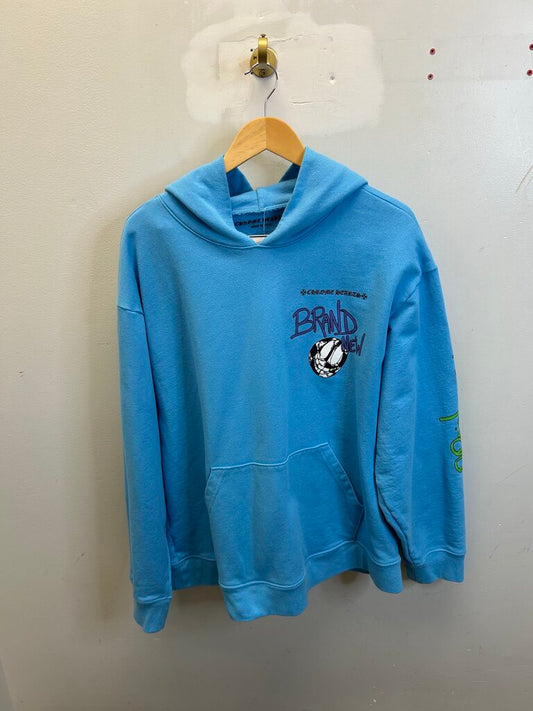 Preowned Chrome Hearts Matty Boy Blue Brain Hoodie sz.XXL 2XL