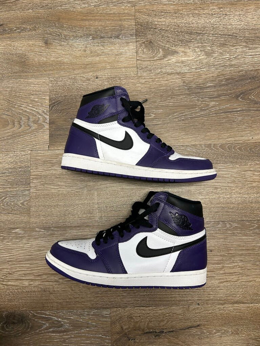 Preowned Jordan 1 White Court Purple size 8
