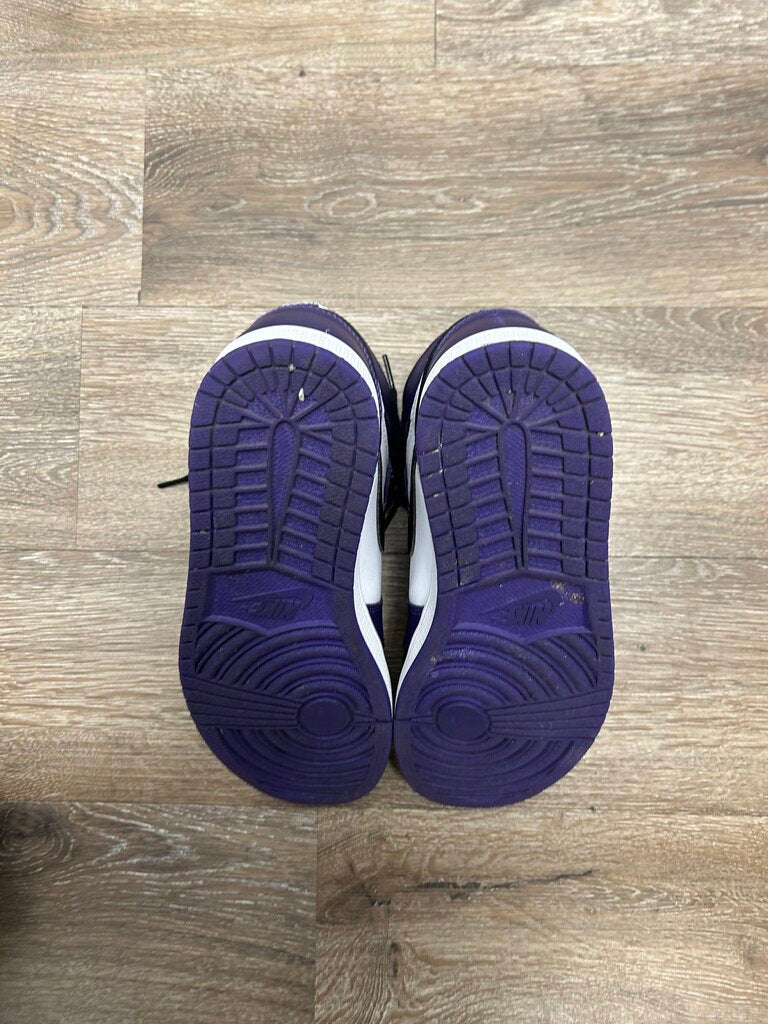 Preowned Jordan 1 White Court Purple size 8