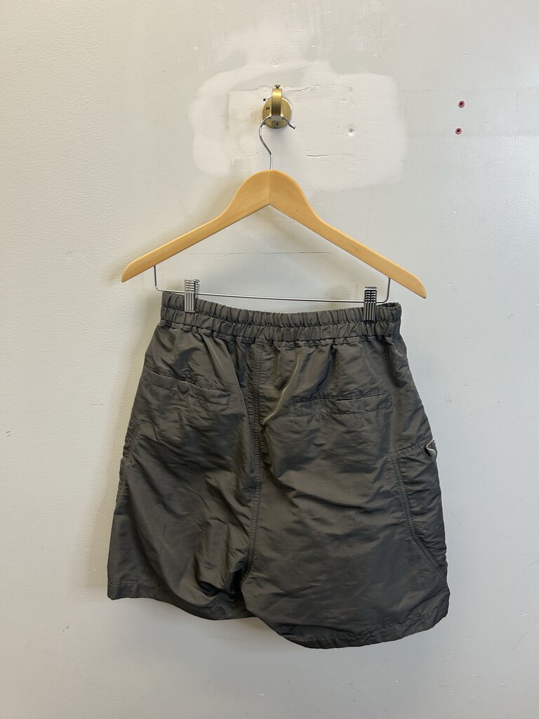 Preowned Rick Owens Grey Nylon Zip Cargo Short size S