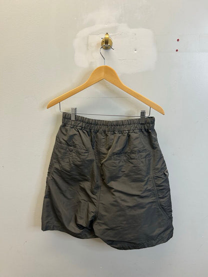Preowned Rick Owens Grey Nylon Zip Cargo Short size S