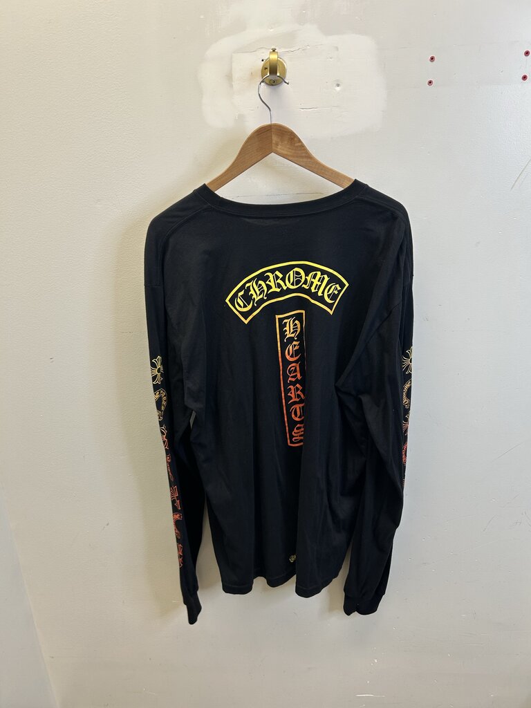 Preowned Chrome Hearts Gradient T Logo Black Longsleeve sz.L