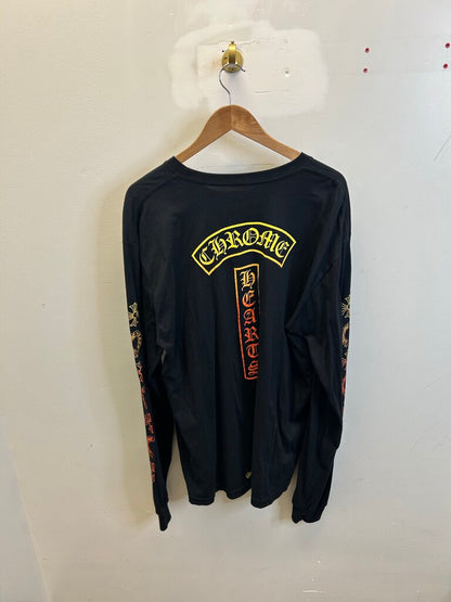 Preowned Chrome Hearts Gradient T Logo Black Longsleeve sz.L