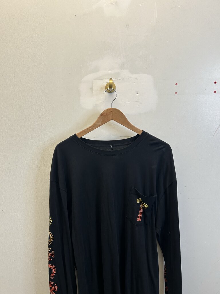 Preowned Chrome Hearts Gradient T Logo Black Longsleeve sz.L