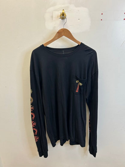 Preowned Chrome Hearts Gradient T Logo Black Longsleeve sz.L