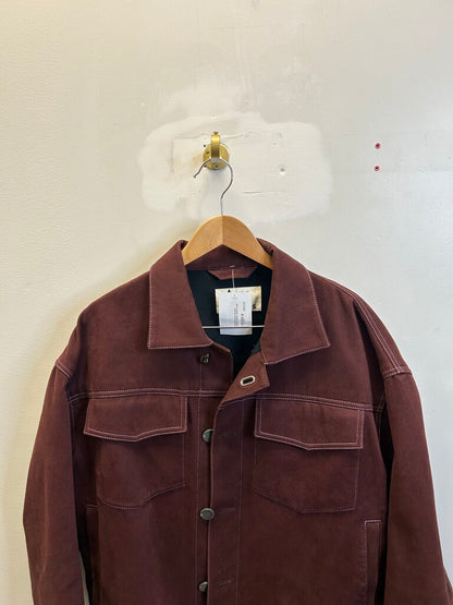 Preowned Acne Studius Burgundy Denim Jacket sz.50