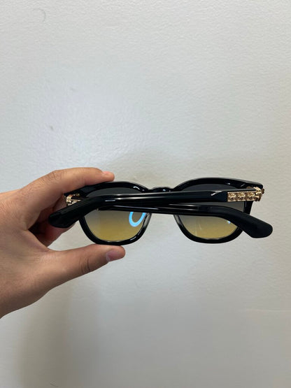 Preowned Chrome hearts Smoke Show Black Gold frames