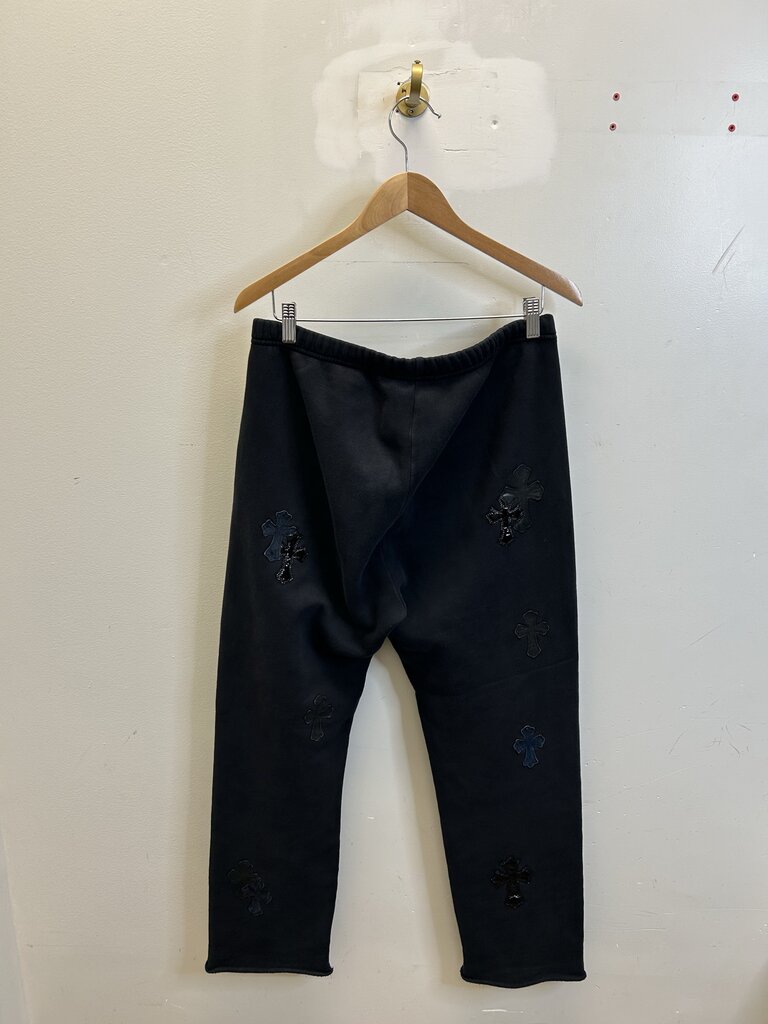 Preowned Chrome Hearts Black Multi Cross Sweatpants Sz.Medium