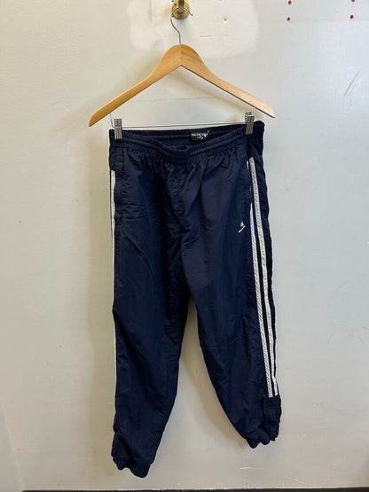 Preowned Balenciaga Nylon Navy White Track Pant sz.Large