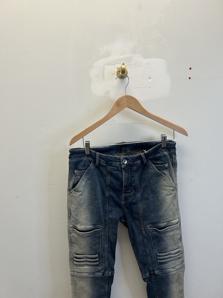 Preowned Rick Owens Bleach Skinny Detroit Denim sz.L