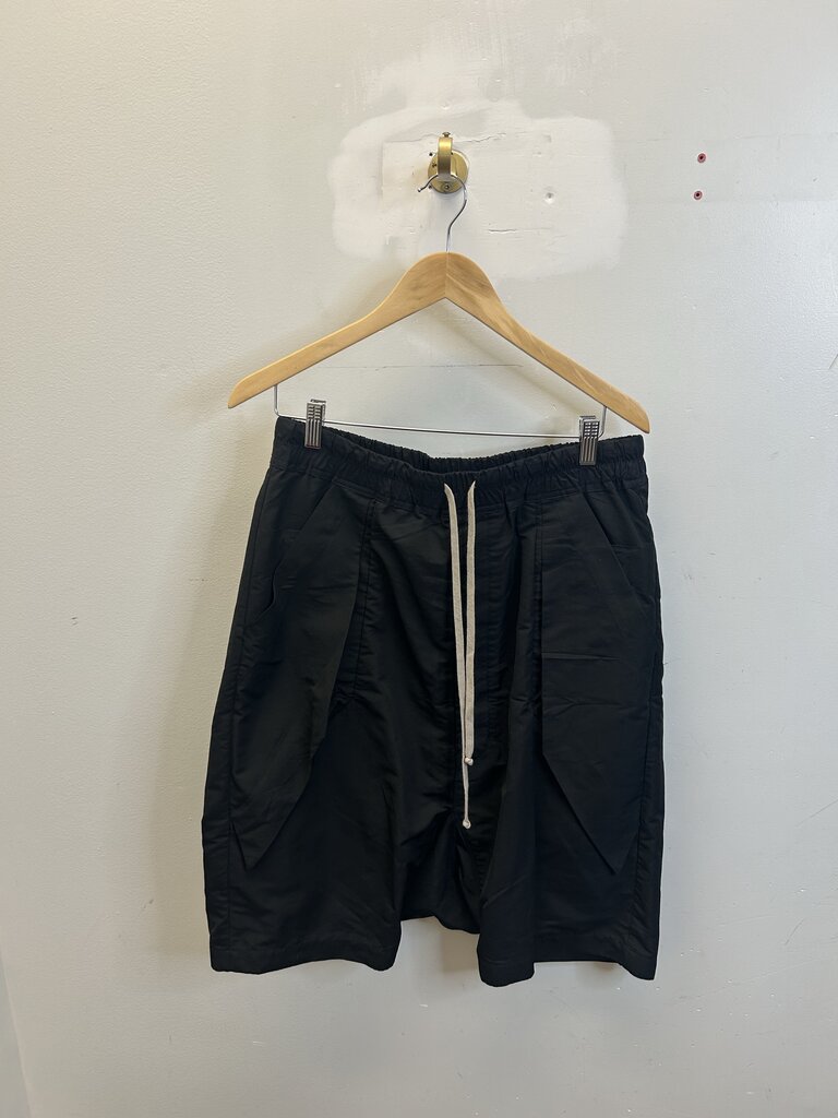 Preowned Rick Owen Black Drop Shorts Sz 50